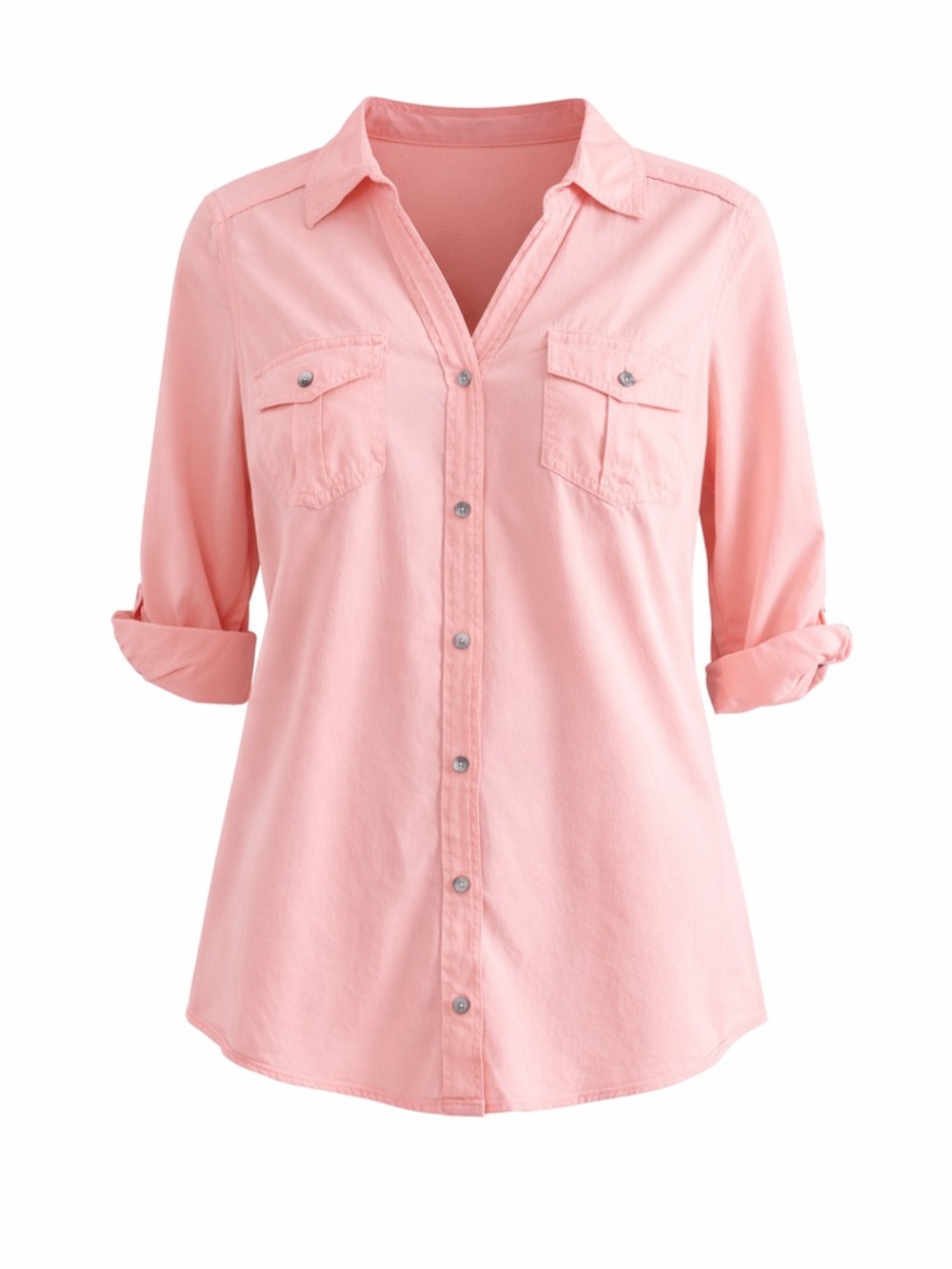 Sonoma Women's size S Pink/salmon Button-Up Shirt